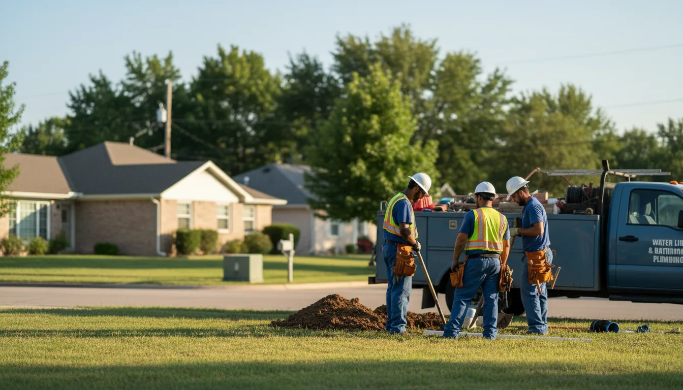 Residential water line and bathroom plumbing service in Oil City, PA